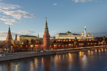 Moscow Kremlin, Kremlin Embankment and Moscow River at evening.7