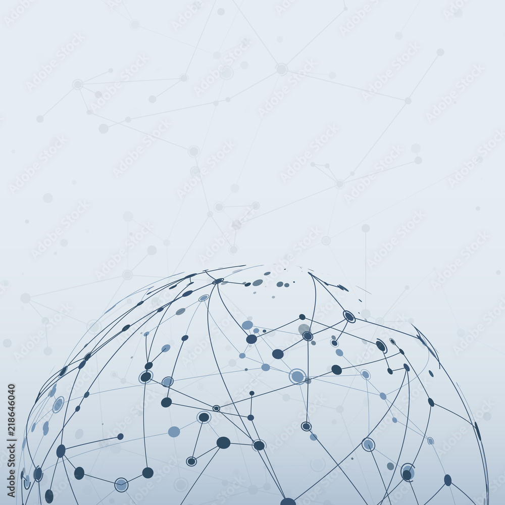 Poster chemistry molecular connection. internet technology communication. plexus mesh structure. abstract s