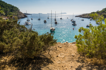 Salada beach area in Ibiza