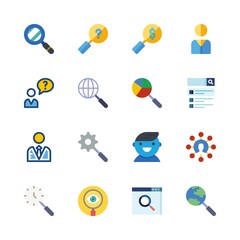seo icons set. digital, engine, project and adult graphic works