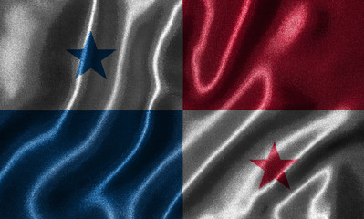 Wallpaper by Panama flag and waving flag by fabric.