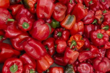 Obraz na płótnie Canvas Red Peppers at the Farmers Market
