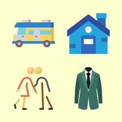 family icons set. celebrate, nature, luxury and couple graphic works