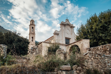 Convent de Tuani in village of Costa in Corsica