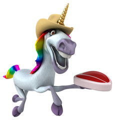 Obraz premium Fun unicorn - 3D Illustration