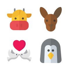 animals icons set. pair, want, horizontal and beautiful graphic works
