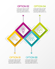 Company milestone with business icons - company timeline. Vector.