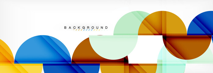 Circle abstract background, geometric illustration