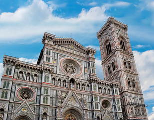 Fototapeta premium Cathedral of Saint Mary of the Flower (Cattedrale di Santa Maria del Fiore) or Duomo di Firenze, Florence, Italy