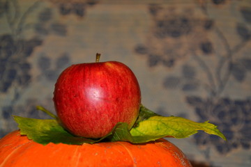 Яблоко на тыкве