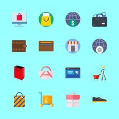 16 shopping icons set