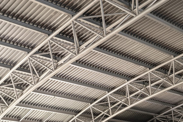 Metal ceiling construction.