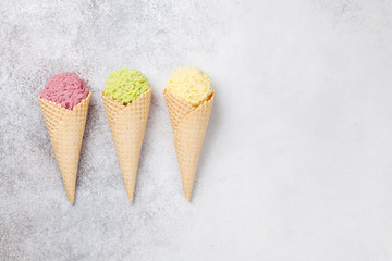 Ice cream with nuts and berries
