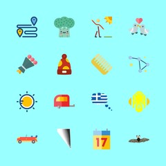 nature vector icons set. constellation, energy set logo, comb and sun in this set