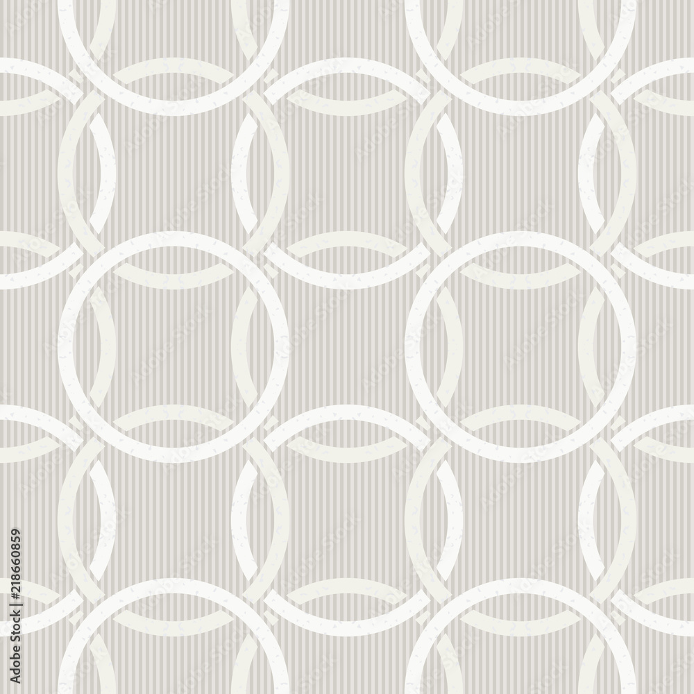 Poster seamless pattern with a pattern of connected rings. continuous chain of shapes.