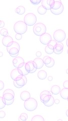 Light pastel colored background with pink bubbles. Wallpaper, texture pink balloons. 3D illustration