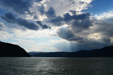 clouds and rays of the sun
