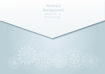 Fototapeta premium Technical design, vector.Gear Background