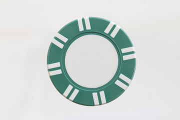 緑のカジノチップ