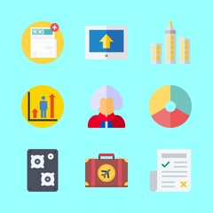 9 business icons set