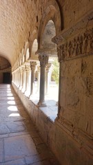 Fototapeta premium The patio of the Cathedral of Gothic Cathedral of Girona of St. Virgin Mary.