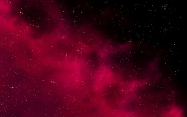 Colorful and beautiful space background. Outer space. Starry outer space texture. Templates, red background. 3D illustration