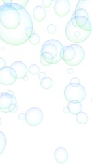 Light pastel colored background with pink bubbles. Wallpaper, texture blue balloons. 3D illustration