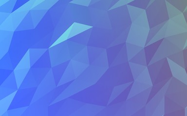 Abstract triangle geometrical blue background. Geometric origami style with gradient. 3D illustration