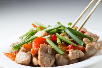 Kung pao chicken close up