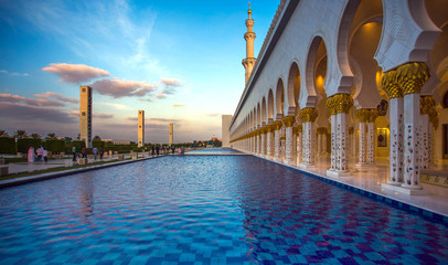 Sheikh Zayed Grand Mosque in Abu Dhabi.