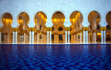 Sheikh Zayed Grand Mosque in Abu Dhabi.