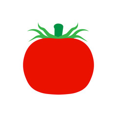 Tomato vegetarian natural isolated harvest vector. Summer food nature red vegetable cooking. Tasty illustration vegan fresh organic background. Plant icon cartoon color object. Product salad eating