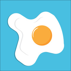 Omelette egg lunch cuisine cooking design. Yellow gourmett protein breakfast closeup. Organic yolk food vector flat. Graphic simple logo icon top view. Isolated illustration background appetizer