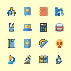 16 education icons set