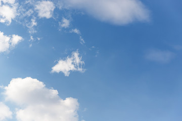 Blue sky background. Blue sky with fluffy white clouds