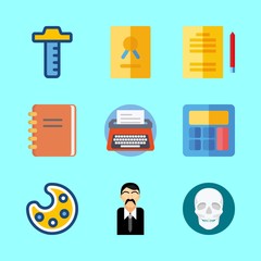 9 education icons set