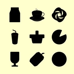 drink icons set. cola, healthy, empty and marshmallow graphic works