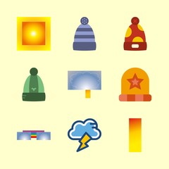 weather icons set. wear, meteorology, gray and summer graphic works