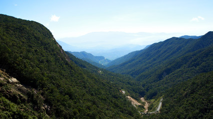Mountain view on the way to Dalat, landscape in Vietnam