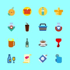drink icons set. nightlife, background, house and tray graphic works