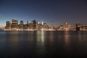 Fototapeta na wymiar beautiful Manhattan skyline at night