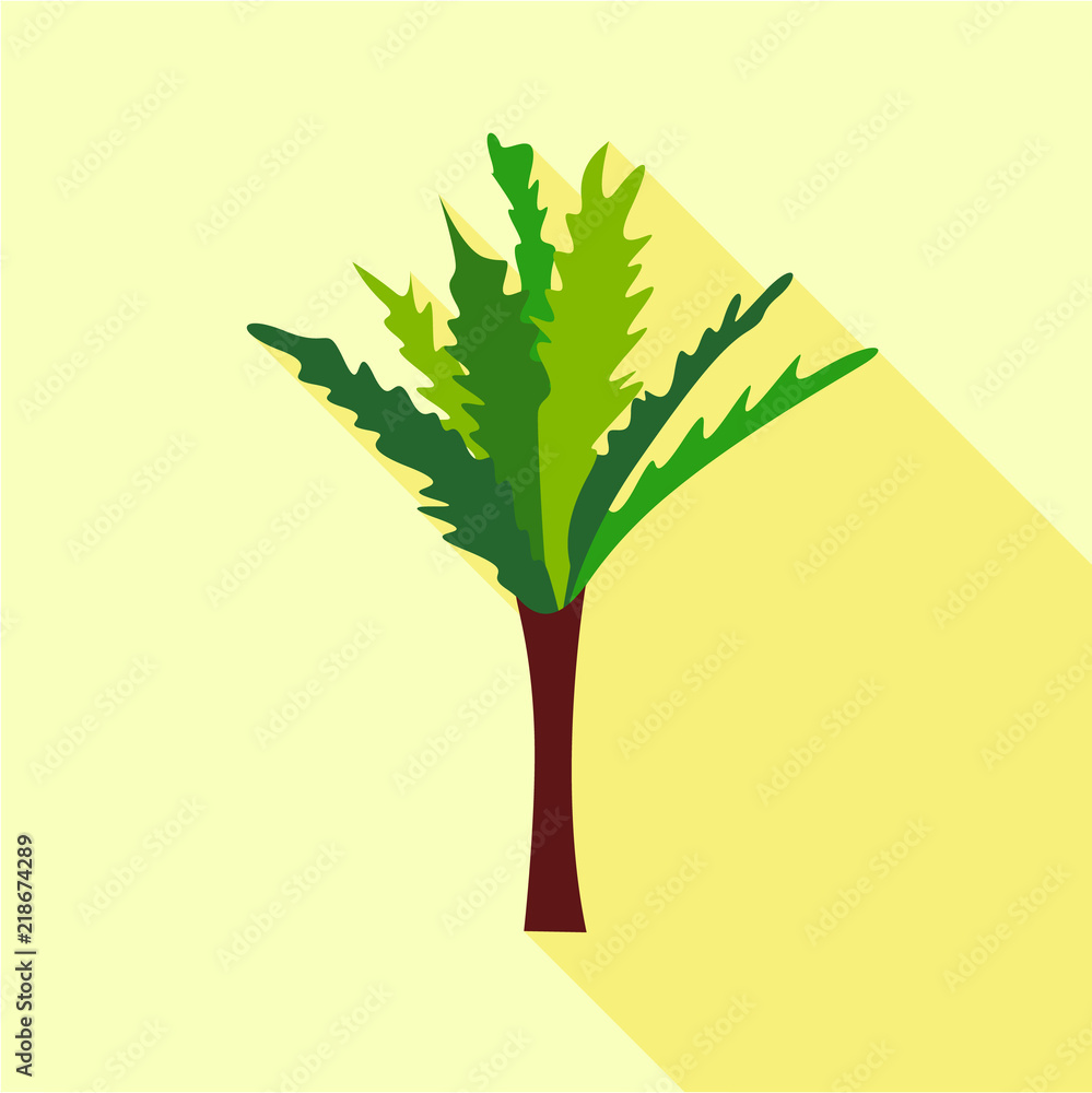 Poster high palm tree icon. flat illustration of high palm tree vector icon for web