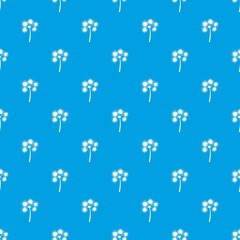 Spiny tropical palm tree pattern repeat seamless in blue color for any design. Vector geometric illustration