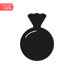 Delicious candy icon. Simple illustration of delicious candy vector icon for web