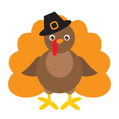 Turkey vector cartoon illustration
