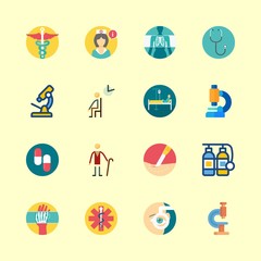 hospital icons set. technology, x-ray, chemistry and chemist graphic works
