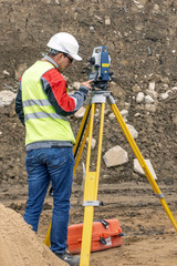 Cadastral survey of locality by surveyor