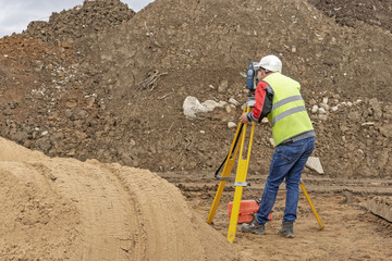Cadastral survey of locality by surveyor