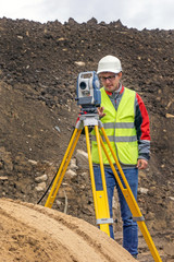 Cadastral survey of locality by surveyor