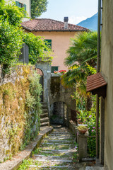 Fototapeta na wymiar Scenic sight in Nesso, beautiful village on Lake Como, Lombardy, Italy.